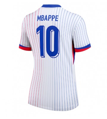 Francia Kylian Mbappe #10 Segunda Equipación Mujer Eurocopa 2024 Manga Corta